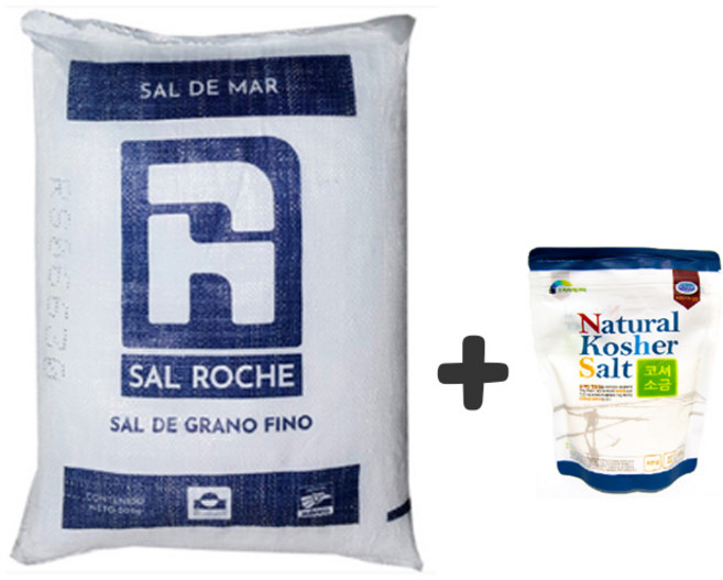 유카탄 코셔소금 토판염 천일염 고운소금 20Kg+고운소금 500g, 1개, 20.5kg