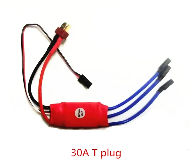 [누리완구]Simonk RC 멀티콥터 비행기용 전자 속도 컨트롤러 ESC 쿼드콥터 드론 완구 10A esc 2-3S 펌, 01 1pcs 30A T plug, 한개옵션1