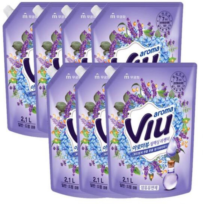 아로마뷰 릴렉싱 라벤더 섬유유연제 2.1L 리필 7 jh유통, 1