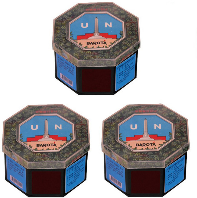 유엔 팔각 성냥-3통 + 스텐귀이게-3개, 레드, 1세트