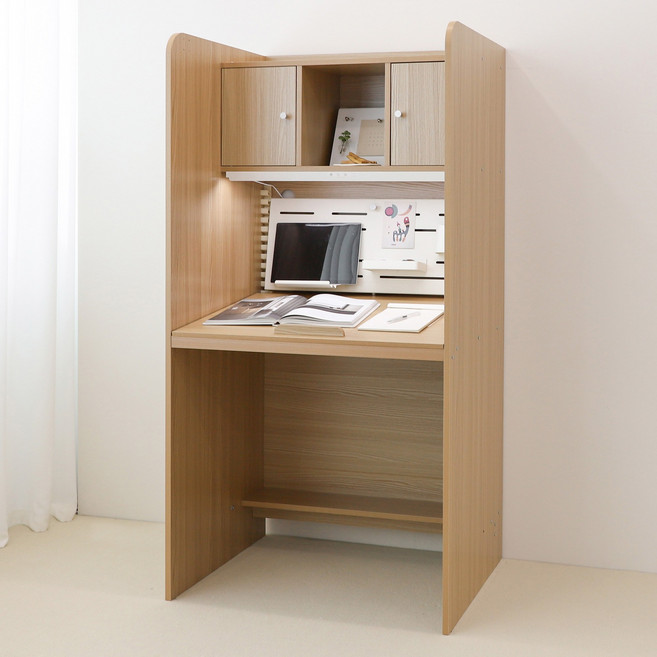 에디슨 독서실책상 기본형 812 슐레이먼오크, 플라이트 LED, 선택안함, 선택안함