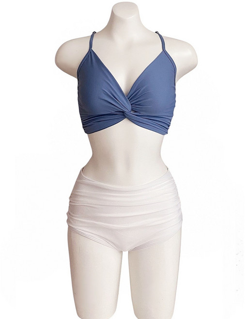 베릴 팬톤블루 SET 폴 댄스 의상 웨어 상의 브라 팬티 탑 바디프로필 촬영 비치웨어 복 여성 비키니 수영복 세트