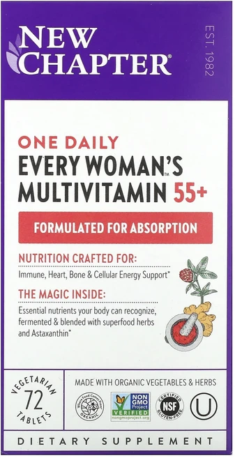 몸관리하세요 겨울입니다 New Chapter Every Woman 원 데일리 55+ 종합비타민 식물성 정제 72정 특별관리진행, NewChapterEveryWoman원데일리55종합비타, 1개 - 쿠팡