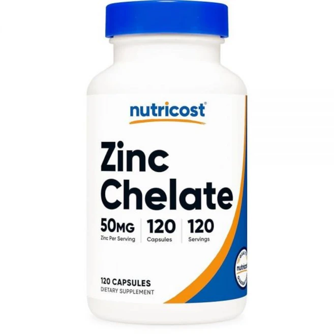 Nutricost 징크 킬레이트 50mg 120캡슐, 1개, 120정 - 쿠팡