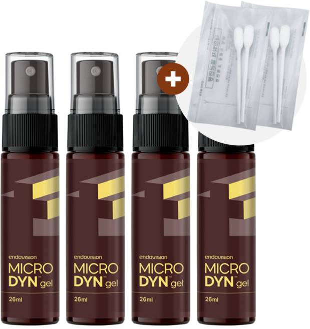 포비돈 연고 욕창 연고 레피젤 Microdyn gel 마이크로딘겔 26ml 스프레이형 멸균 면봉 천연소독제 하이드로겔 가정용, 4개