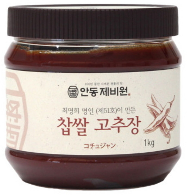 [최명희명인_안동제비원] 국산고춧가루 100% 찹쌀고추장 1kg, 1개