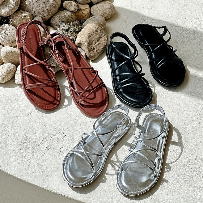 엠에스어패럴 스트랩 샌들 여성 말랑 밴딩 빅사이즈