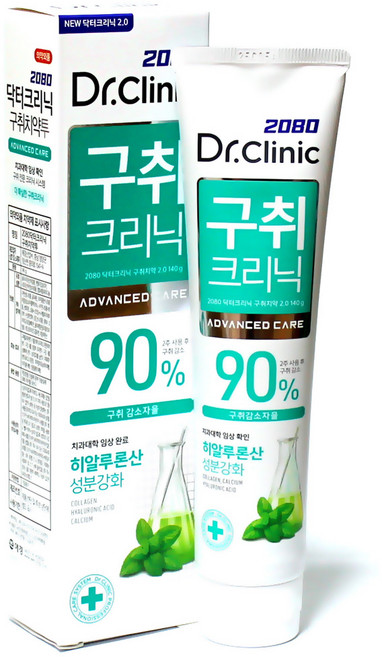 2080 닥터크리닉 2.0 구취 치약, 140g, 2개