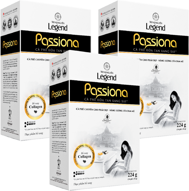 베트남커피 쭝웬 4IN1 파시오나 콜라겐 coffee, 3개, 14개입, 16g