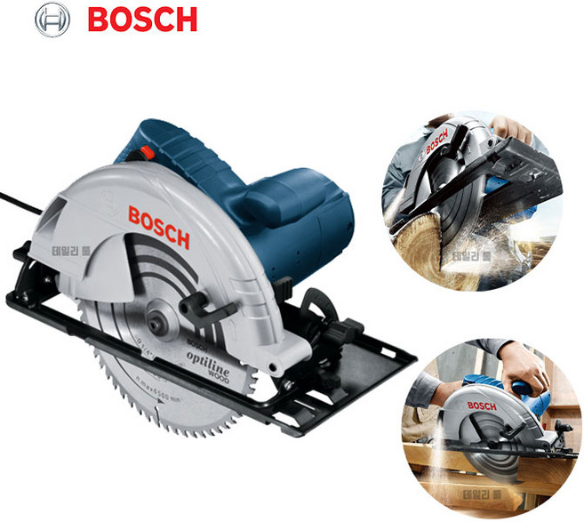 보쉬 유선 9인치 원형톱 전기톱 전동 스킬 목공공구 기계톱 나무자르기 목재 합판, 1개