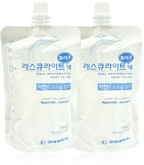 고려제약 레스큐라이트 플러스액 마시는 포도당 비타민 혼합음료 어린이, 100ml, 1 - 쿠팡