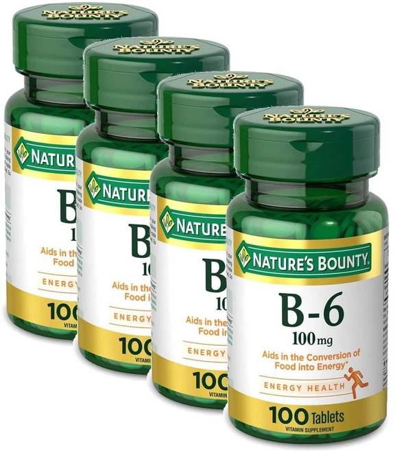 네이쳐스바운티 비타민 B-6 100mg 100 정, 100정, 4개 - 쿠팡