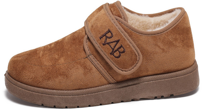 라블 자수 포인트 벨크로 털단화 (2color)