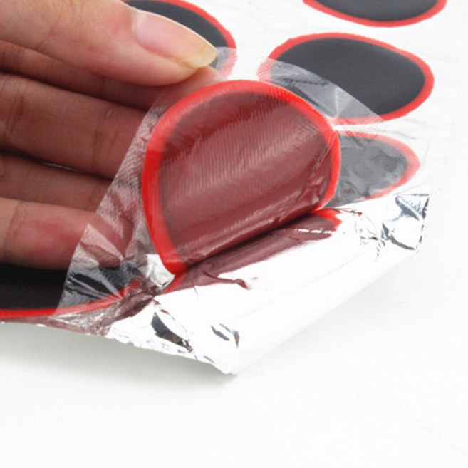 자전거 타이어 튜브 펑크 수리 패치 키트 원형 48p, 1개