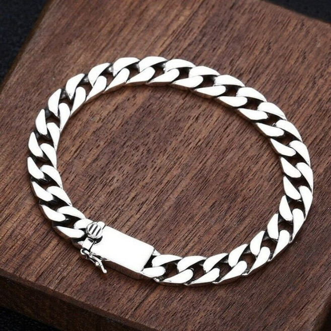 남성 빈티지 커브 체인 브레이슬릿 팔찌