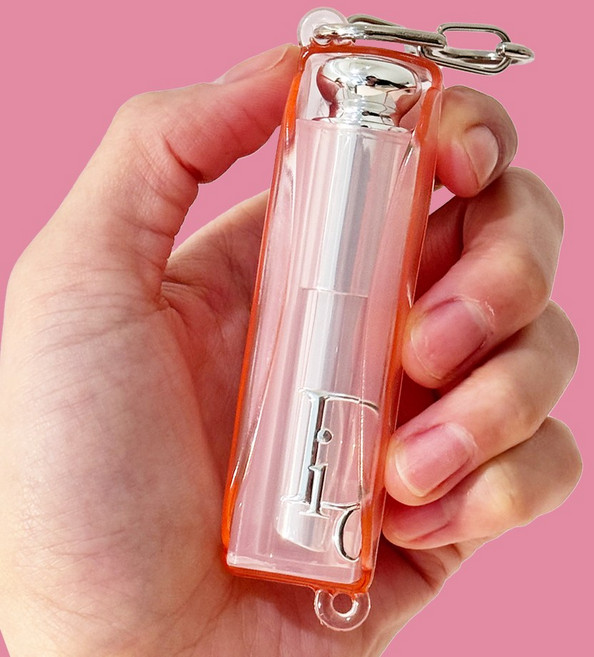 디올 립 글로우 호환 전용 젤리케이스 키링, 1개, 디올 립글로우 케이스 (핑크)