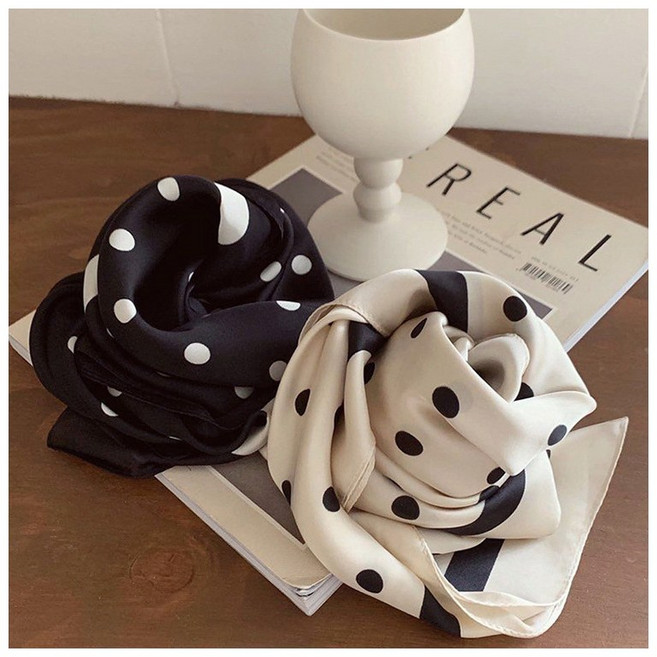 스카프 실크 줄무늬 땡땡이 고급 가을 패션 아이템 명품 코디 디자인 SCARF 쁘띠스카프