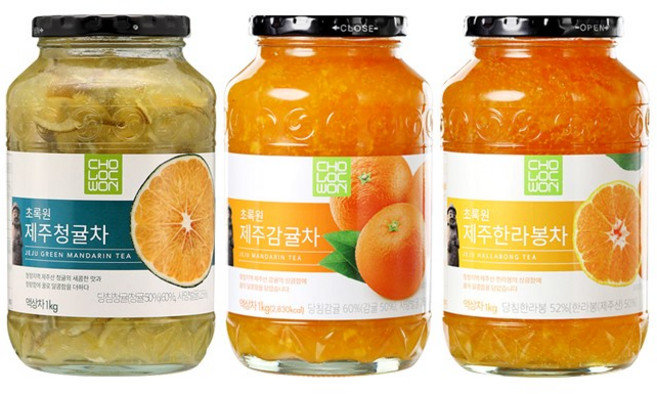 초록원 제주 청귤차+감귤차+한라봉차 (3kg), 1개, 3kg, 1개입