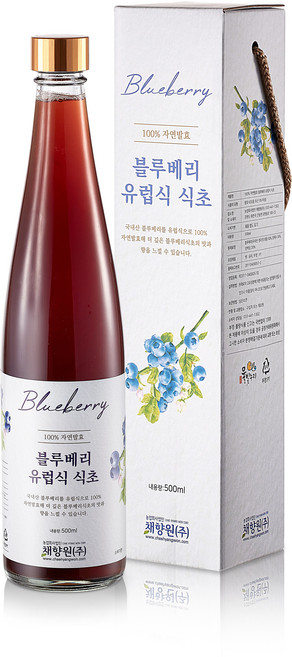 채향원 자연발효 블루베리 유럽식 식초(500ml), 1개, 500ml