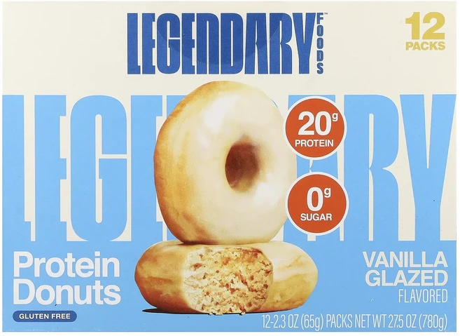 새해 건강을 선물하세요 Legendary Foods 프로틴 도넛 바닐라 글레이즈드 12팩 각 65g(2.3oz) 특별관리진행, LegendaryFoods프로틴도넛바닐라글레이즈드12팩 - 쿠팡