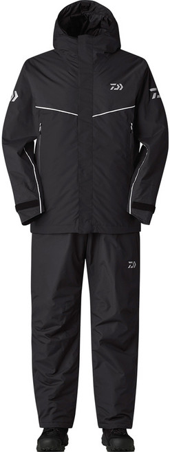 한국다이와 DW-3425 레인맥스 윈터 슈트 동계 낚시복 세트, L (596933), 블랙