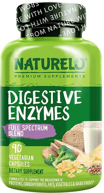 내추렐로 소화 효소 풀 스펙트럼 혼합물 베지 캡슐 90정, 1개 - 쿠팡