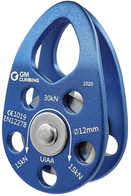 GM CLIMBING Swing Cheek 마이크로 풀리 30kN 자체 윤활 부싱 CE UIAA 인증 블랙 원 유닛, 볼 베어링 | 블루 원 유닛