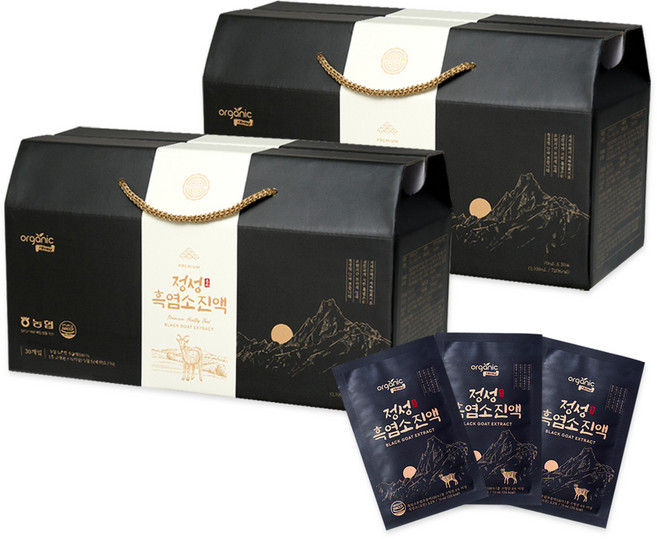 오가닉프렌즈 농협 보장 국내산 100% 지리산 정성 흑염소 진액, 60개, 70ml