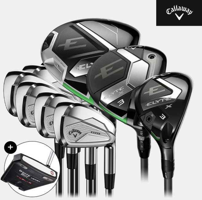 [오디세이 퍼터 증정]2025 캘러웨이 ELYTE 엘리트 X 스틸 풀세트[남성용][12pc9i5번~SW], 10.5도 SR 9i S