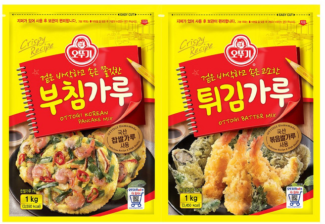 오뚜기 부침가루 1kg 3개+튀김가루 1kg 3개, 6개