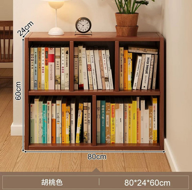 아이리스 오야마 만화책 슬라이딩 컨셉 책장 90cm 5색 CSD-9090, 1개, A. 호두색 80x24x60