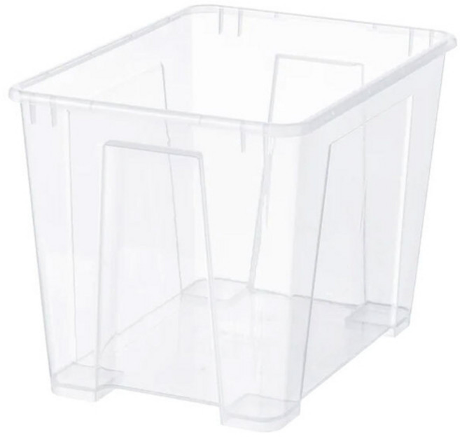 이케아 SAMLA 삼라 수납함 22L, 1개, 투명