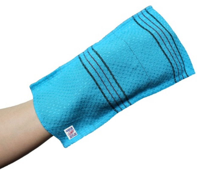 [샤올이타올] 국산 관리사용 빅사이즈 때밀이타올 하늘색, 1개입, 10개