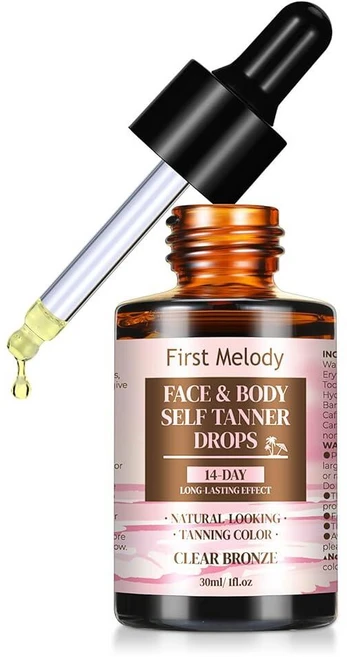 로션에 추가할 수 있는 페이스 태닝 드롭 14일 동안 지속되는 효과 페이스 셀프 태너 브론징 드롭 천연 성분 퀵 탠 드롭 얼굴과 바디용 셀프 태닝 드롭, 로션에 추가할 수 있는 페이스 태닝 드롭, 14일 동안, 1, 30ml - 쿠팡