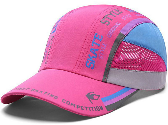 남자 여름용 드라이핏 모자 러닝 헬스 테니스 메쉬썬캡 캡모자, 핑크, 조정가능한, 1개