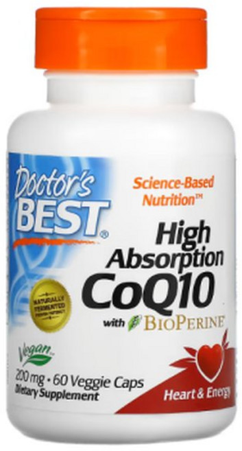 닥터베스트 하이앱솔션 CoQ10 200mg 60정 바이오페린 유비퀴논 ubiquinone 코엔자임큐텐 코큐텐, 1개