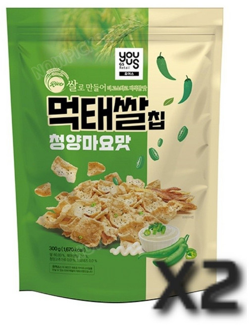 점보 먹태쌀칩 청양마요맛, 300g, 2개