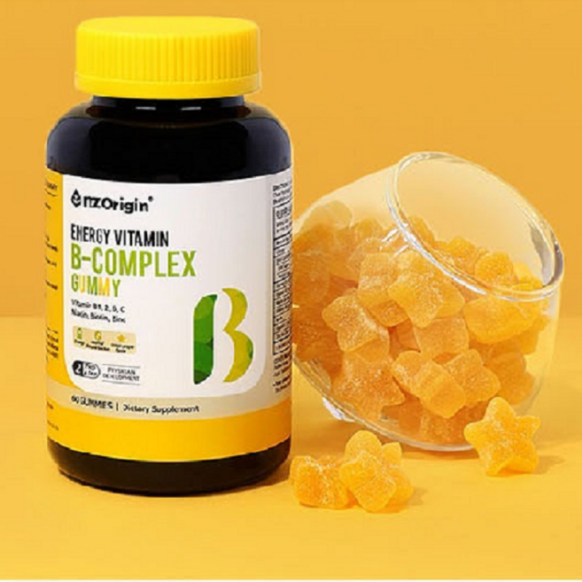 [상상건몰] 에너지 활력 충진 엔젯 오리진 에너지 비타민 B 컴플렉스 180g, 60회분, 1박스