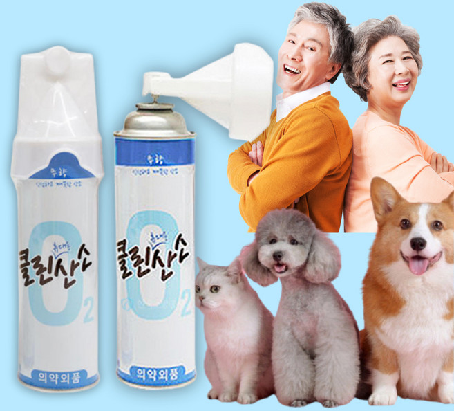 가정용 휴대용 사람 강아지 산소캔 산소통 호흡기 순수 클린 산소 마스크, 03. 반려동물 816ml x 1캔, 1개