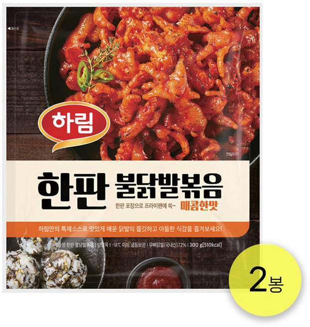 하림 IFF한판 불닭발볶음(매콤한맛) 300g, 6개