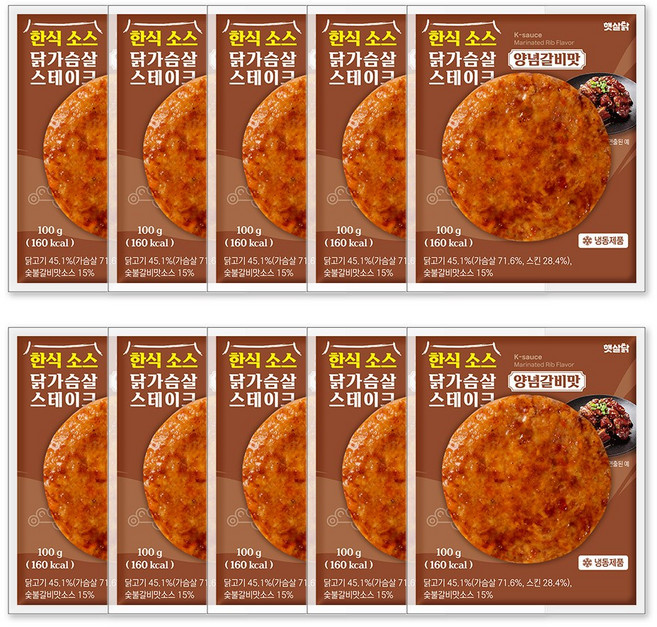 햇살닭 한식소스 닭가슴살 스테이크 양념갈비맛, 100g, 30개