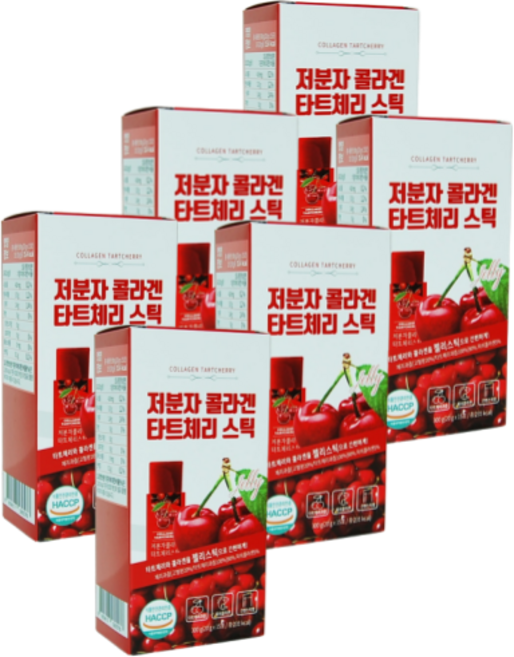 타트체리 콜라겐젤리 저분자 콜라겐스틱 콜라겐 효능, 300g, 6박스