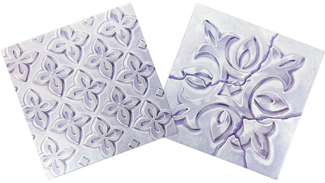 인스타일 모자이크 DIY 접착 조각타일 14 x 14 (2팩/12팩), 2개, 앤틱실버D