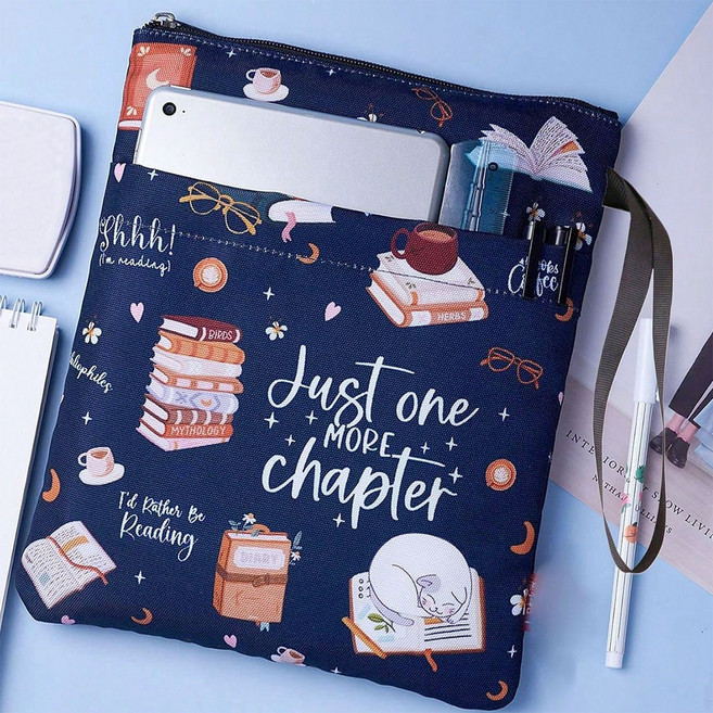 사이다숍 북파우치 독서 가방, 1개, 네이비