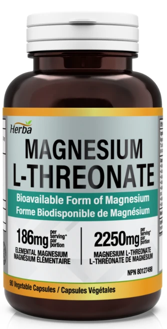 트레온산 마그네슘 90캡슐 L-트레온산 마그네슘 2250mg 허바 캐나다, 1개, 90정 - 쿠팡