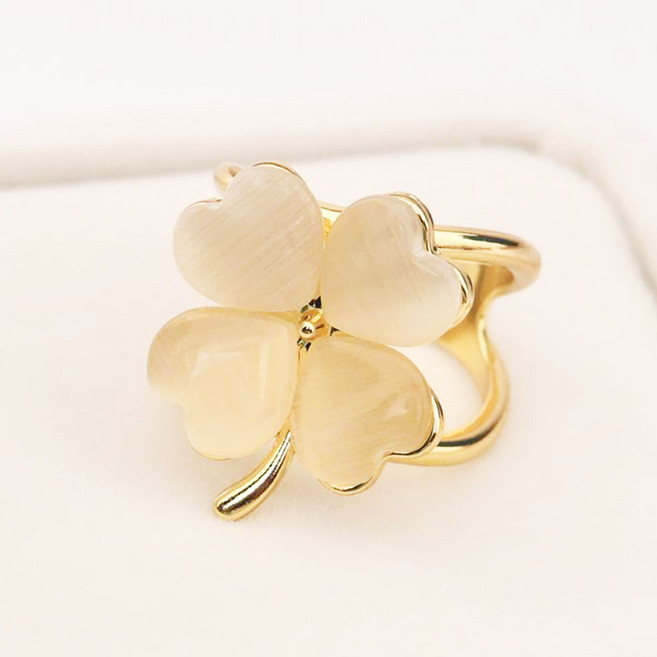 1p/2p 자개 크로바 스카프 링 비즈 고리 홀더 클립 버클 장식