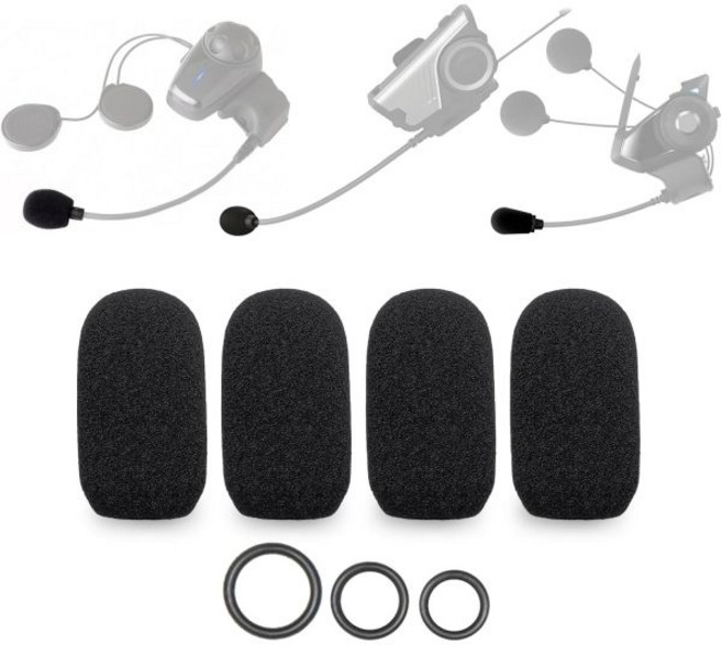 4개 세트 마이크 커버 SENA SRL 시스템 호환 슈이 네오텍 2 헬멧용 세나 SMH10 20s 30s 50s 60s 30k 3S SMH5 스폰지 윈드스크린 팝 필터 + 12, 4개 세트 마이크 커버 SENA SRL 시스템 호환 슈