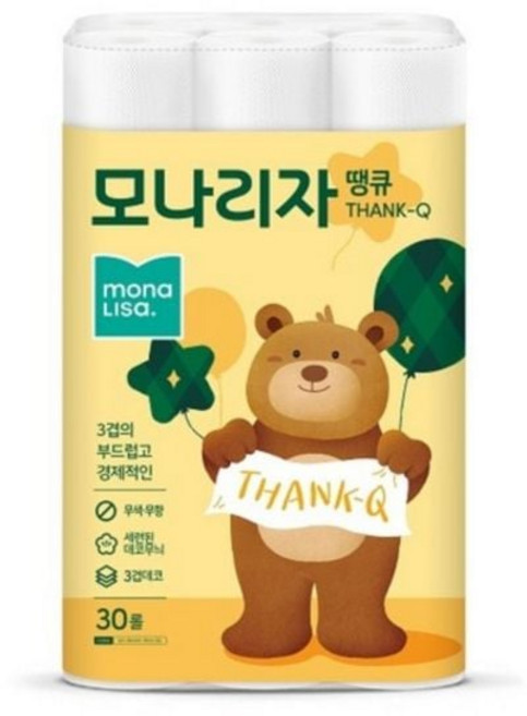모나리자 땡큐 화장지 30m, 30롤, 1개