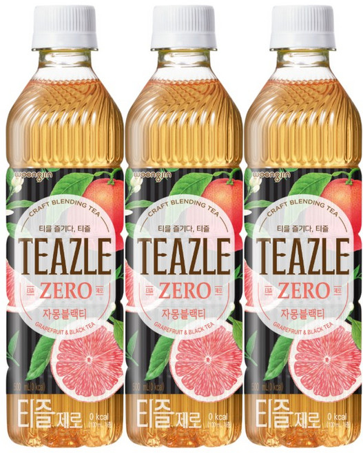 티즐 제로 자몽블랙티, 500ml, 10개