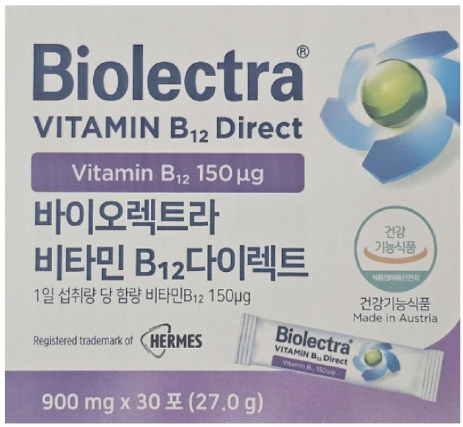 바이오렉트라 헤어메스 비타민B12 다이렉트, 1박스, 30회분